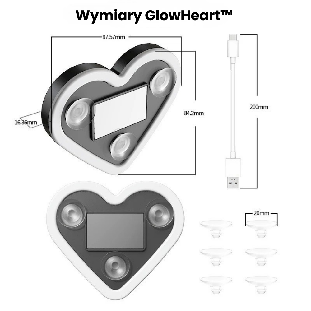 GlowHeart™ - solarna bezprzewodowa lampka LED w kształcie serca